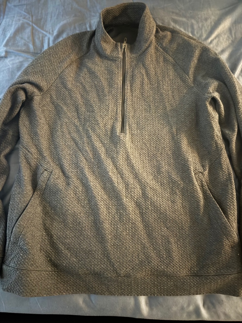 Lululemon Waffle Knit 1/4 Zip Pullover- Size Large - Picture 1 of 2